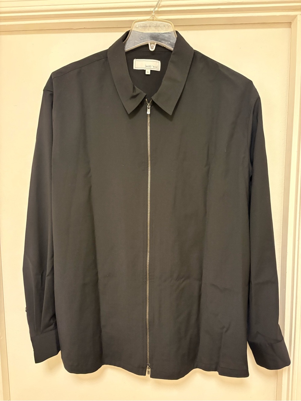 Kith &Kin Tropical Wool Marquis Zip-Up Shirt Jacket Black XL Double Zip